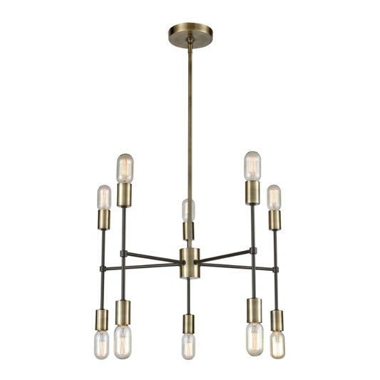 UP DOWN CENTURY 24'' WIDE 10-LIGHT CHANDELIER - FREE SHIPPING !!!