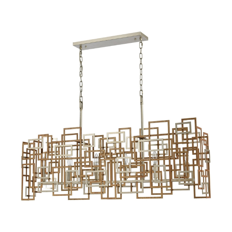 GRIDLOCK 44'' WIDE 6-LIGHT LINEAR CHANDELIER - FREE SHIPPING !!!