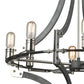 RIVETED PLATE 28'' WIDE 8-LIGHT CHANDELIER - FREE SHIPPING !!!