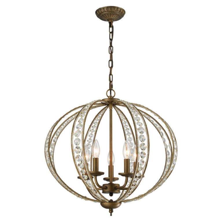 ELIZABETHAN 21'' WIDE 5-LIGHT CHANDELIER - FREE SHIPPING !!!