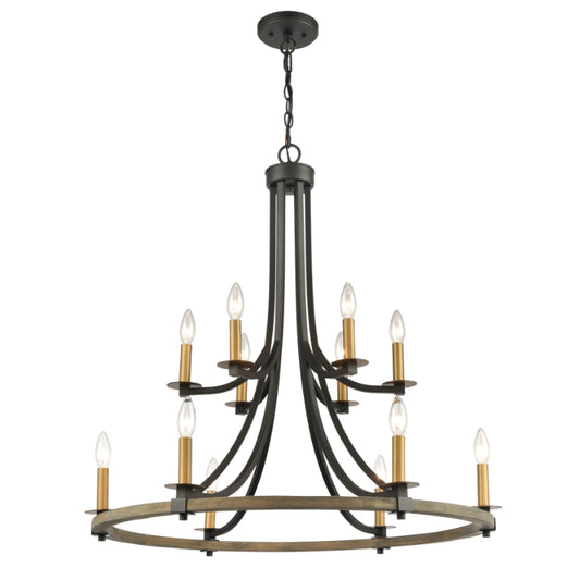 WOODBRIDGE 32'' WIDE 12-LIGHT CHANDELIER - FREE SHIPPING !!!