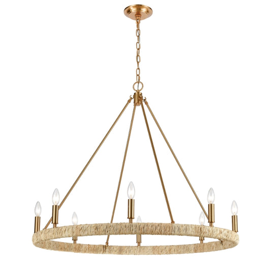 ABACA 36'' WIDE 8-LIGHT CHANDELIER - FREE SHIPPING !!!