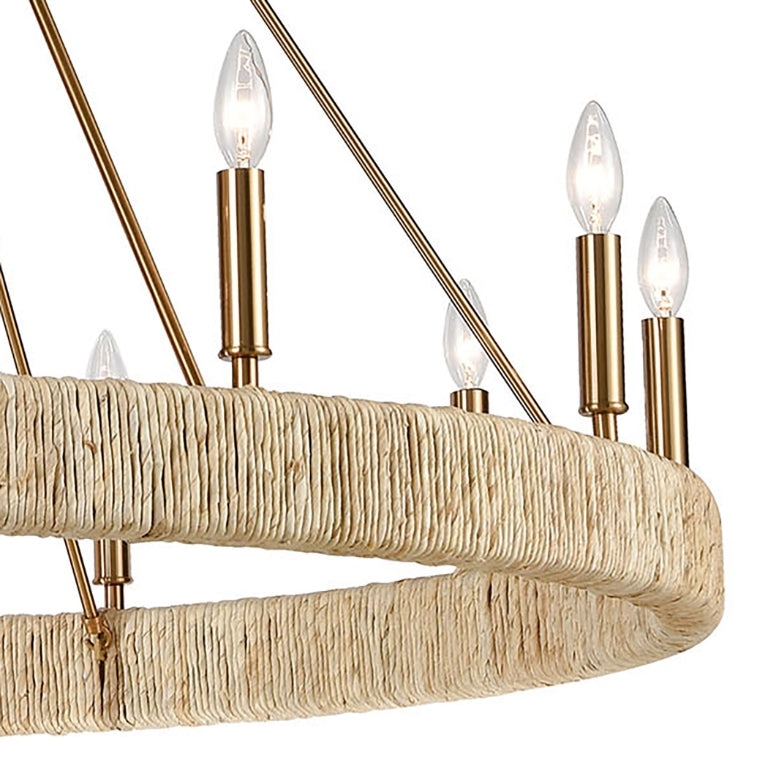 ABACA 48'' WIDE 12-LIGHT CHANDELIER - FREE SHIPPING !!!