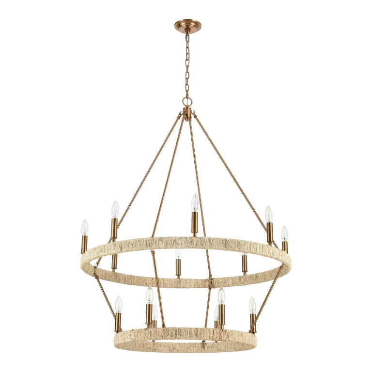 ABACA 36'' WIDE 14-LIGHT CHANDELIER - FREE SHIPPING !!!