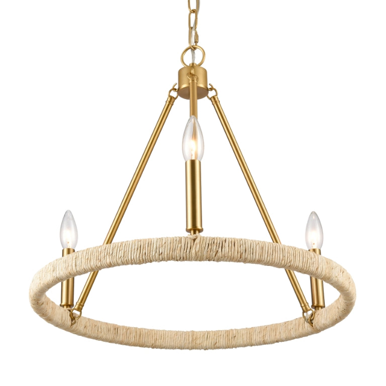 ABACA 20'' WIDE 3-LIGHT CHANDELIER - FREE SHIPPING !!!