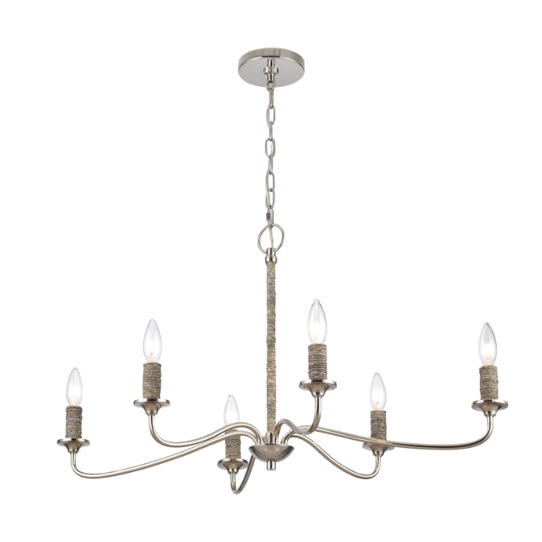 ABACA 32'' WIDE 6-LIGHT CHANDELIER - FREE SHIPPING !!!