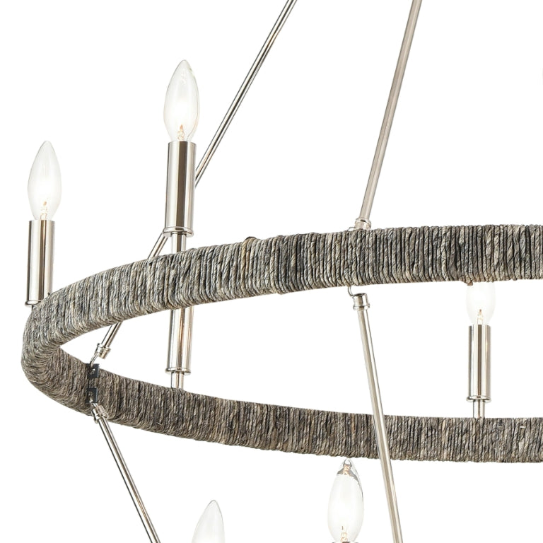 ABACA 36'' WIDE 14-LIGHT CHANDELIER - FREE SHIPPING !!!