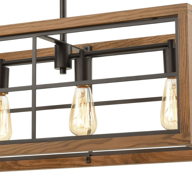 WAREHOUSE WINDOW 42'' WIDE 5-LIGHT LINEAR CHANDELIER - FREE SHIPPING !!!