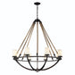 NATURAL ROPE 41'' WIDE 8-LIGHT CHANDELIER - FREE SHIPPING !!!