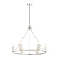 WHITE STONE 30'' WIDE 6-LIGHT CHANDELIER - FREE SHIPPING !!!