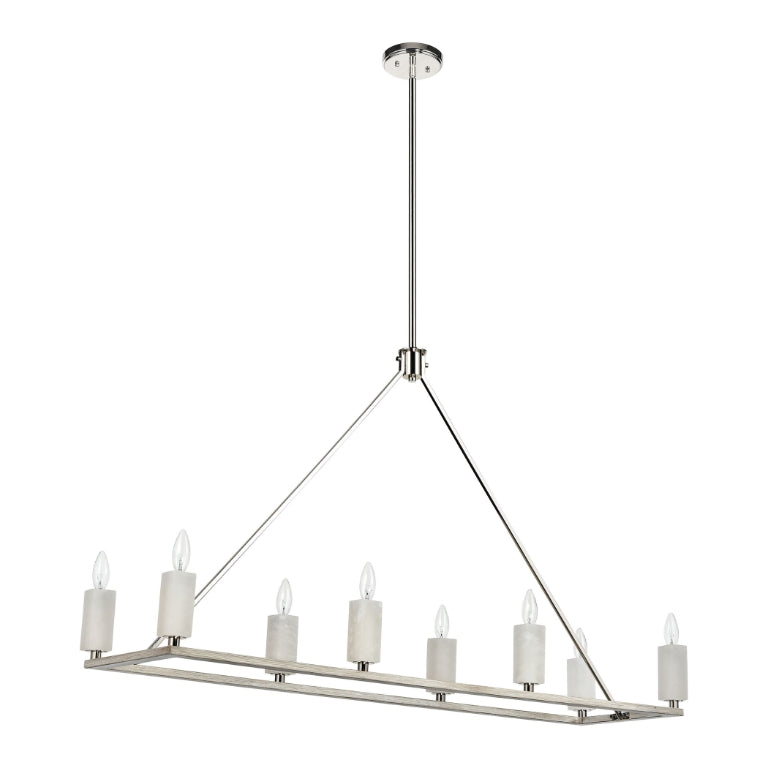 WHITE STONE 48'' WIDE 8-LIGHT LINEAR CHANDELIER - FREE SHIPPING !!!