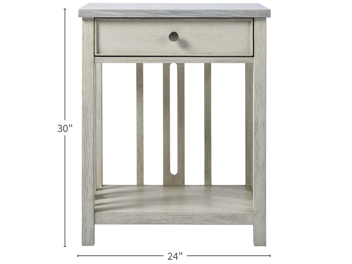 UNIVERSAL - ESCAPE-COASTAL LIVING HOME BEDSIDE TABLE WITH STONE TOP