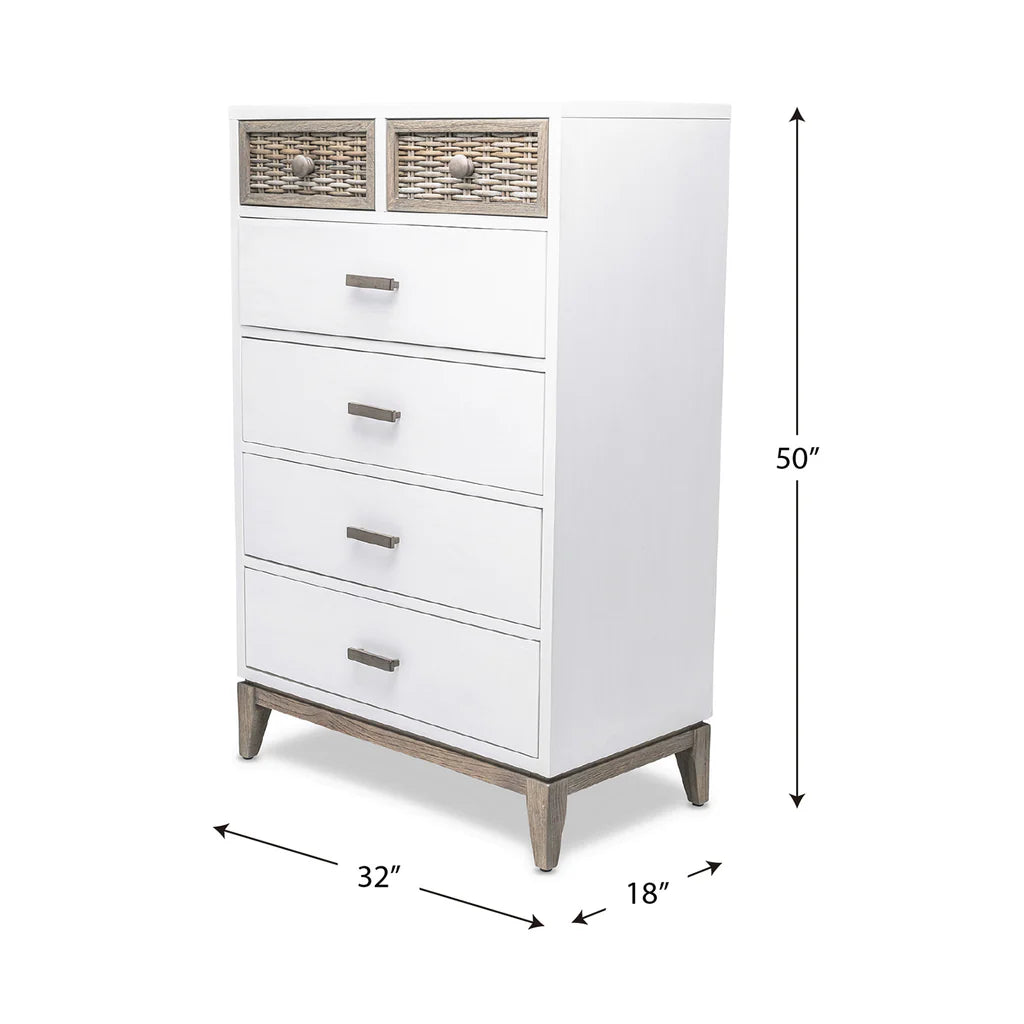 Sea Winds - Kauai 6-Drawer Split Vertical Chest