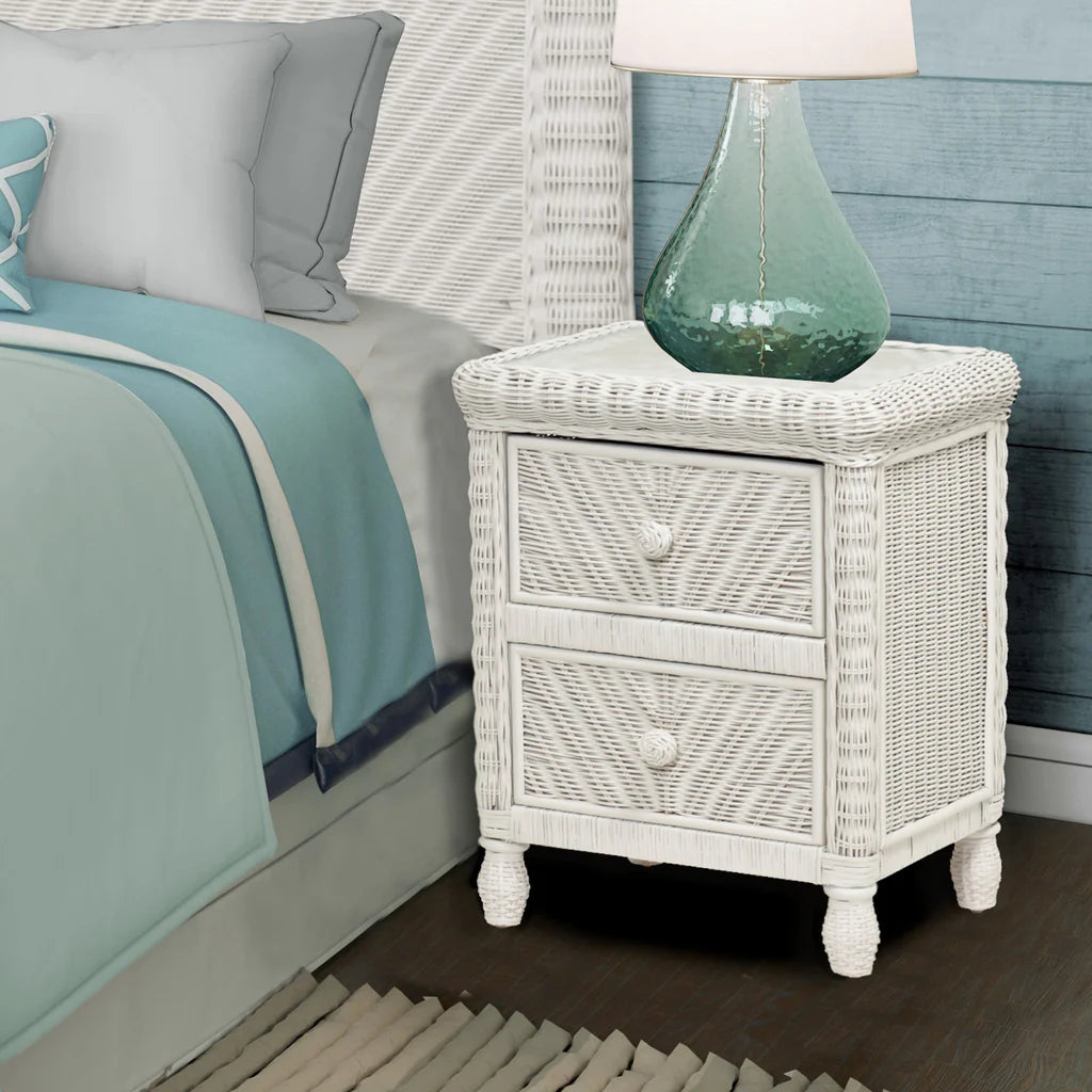 Sea Winds - Santa Cruz 2 Drawer Nightstand w/ Glass Top