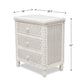 Sea Winds - Santa Cruz 3 Drawer Chest w/ Glass Top