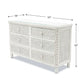 Sea Winds - Santa Cruz 6 Drawer Dresser w/ Glass Top