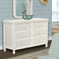 Sea Winds - Santa Cruz 6 Drawer Dresser w/ Glass Top