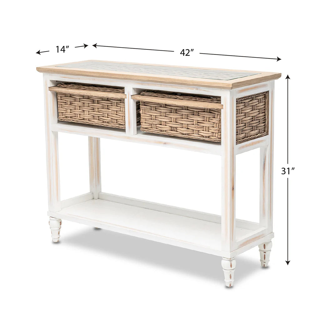 Sea Winds - Island Breeze 2-Basket Console Table