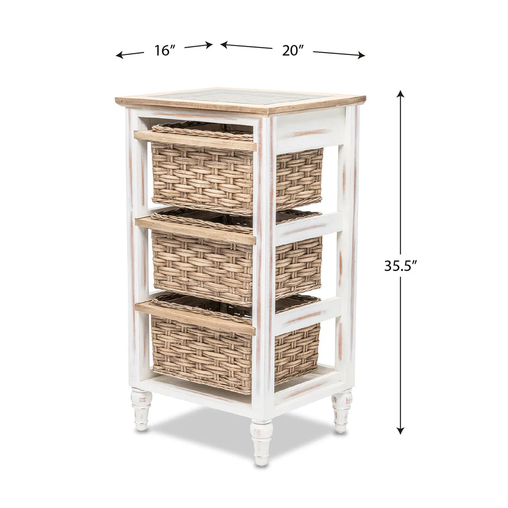 Sea Winds - Island Breeze 3-Basket Storage Cabinet