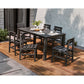 POLYWOOD Modern Studio Plaza Chair 7-Piece Parsons Table Dining Set FREE SHIPPING