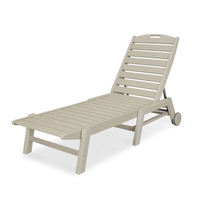 POLYWOOD Nautical Chaise with Wheels   FREE SHIPPING