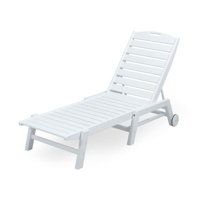 POLYWOOD Nautical Chaise with Wheels   FREE SHIPPING