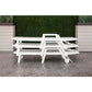 POLYWOOD Nautical Chaise with Arms & Wheels    FREE SHIPPING