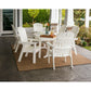 POLYWOOD Nautical Curveback Adirondack 7-Piece Dining Set with Trestle Legs FREE SHIPPING