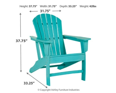 Ashley Express - Sundown Treasure Outdoor Adirondack Chair Turquoise