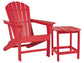 Ashley Express - Sundown Treasure Outdoor Chair with End Table Red