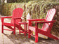 Ashley Express - Sundown Treasure 2 Outdoor Chairs with End Table Red