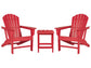 Ashley Express - Sundown Treasure 2 Outdoor Chairs with End Table Red