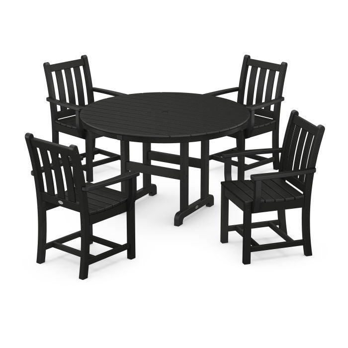 POLYWOOD Traditional Garden 5-Piece Round Farmhouse Dining Set FREE SHIPPING