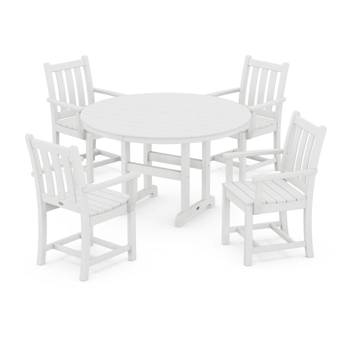 POLYWOOD Traditional Garden 5-Piece Round Farmhouse Dining Set FREE SHIPPING