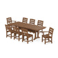 POLYWOOD        Lakeside 9-Piece Farmhouse Dining Set with Trestle Legs    FREE SHIPPING