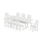 POLYWOOD        Lakeside 9-Piece Farmhouse Dining Set with Trestle Legs    FREE SHIPPING