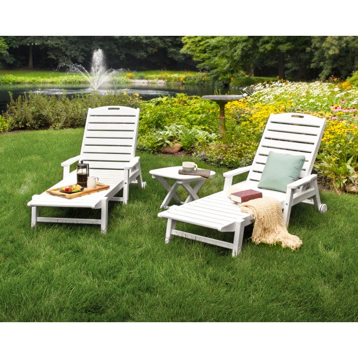 POLYWOOD Nautical 3-Piece Chaise Set    FREE SHIPPING