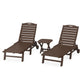 POLYWOOD Nautical 3-Piece Chaise Set    FREE SHIIPING