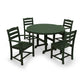 POLYWOOD       La Casa Café 5-Piece Round Farmhouse Dining Set    FREE SHIPPING