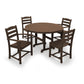 POLYWOOD       La Casa Café 5-Piece Round Farmhouse Dining Set    FREE SHIPPING