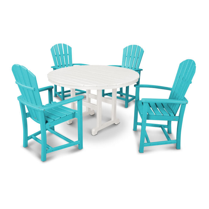 POLYWOOD Palm Coast 5-Piece Round Farmhouse Dining Set FREE SHIPPING