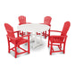 POLYWOOD Palm Coast 5-Piece Round Farmhouse Dining Set FREE SHIPPING