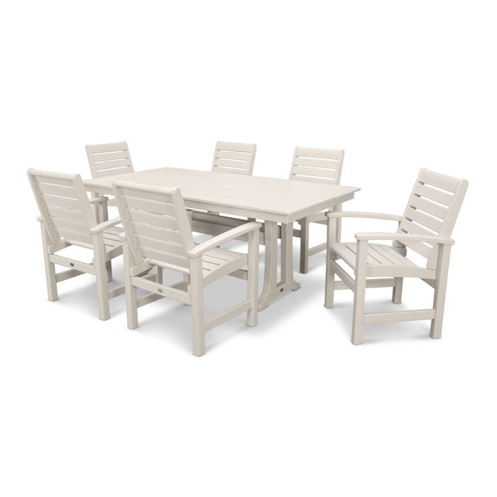 POLYWOOD Signature 7-Piece Farmhouse Dining Set with Trestle Legs FREE SHIPPING