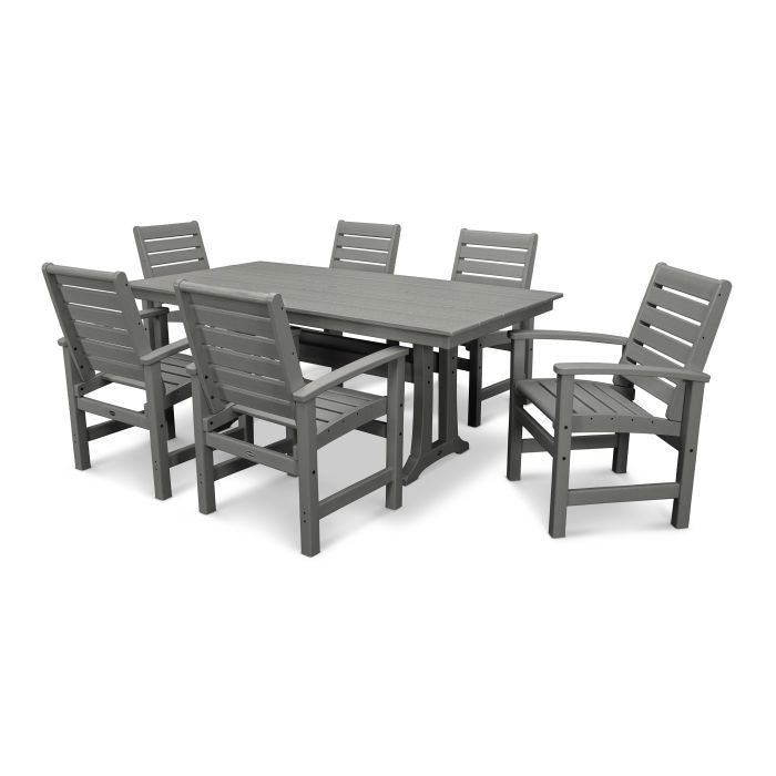 POLYWOOD Signature 7-Piece Farmhouse Dining Set with Trestle Legs FREE SHIPPING