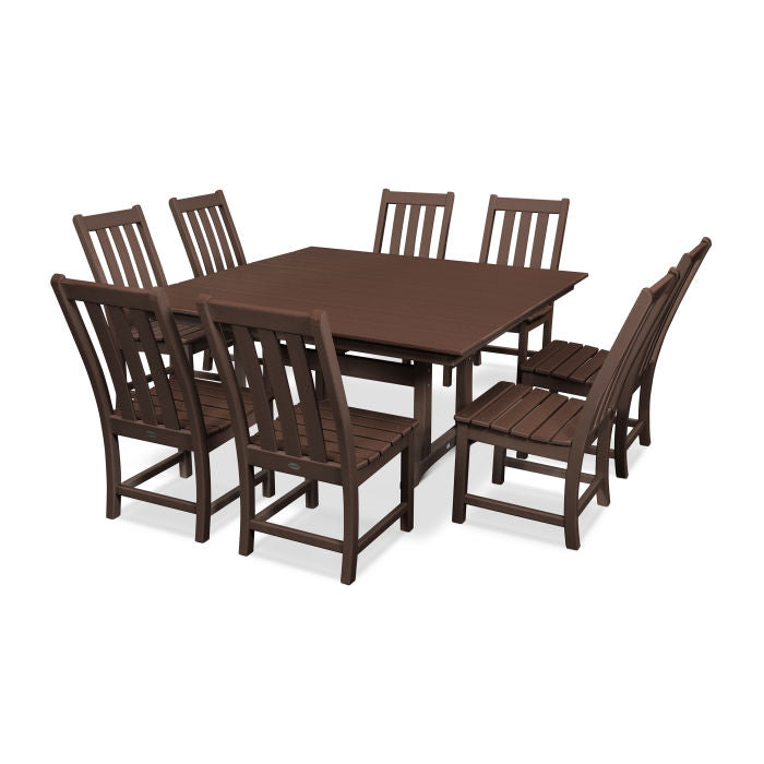 POLYWOOD     Vineyard 9-Piece Farmhouse Trestle Dining Set       FREE SHIPPING