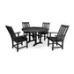 POLYWOOD Vineyard 5-Piece Round Dining Set with Trestle Legs FREE SHIPPING