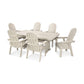 POLYWOOD Vineyard Curveback Adirondack 7-Piece Dining Set with Trestle Legs FREE SHIPPING