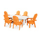 POLYWOOD Vineyard Curveback Adirondack 7-Piece Dining Set with Trestle Legs FREE SHIPPING