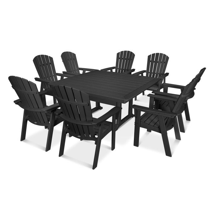 POLYWOOD Nautical Adirondack 9-Piece Trestle Dining Set FREE SHIPPING