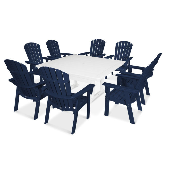 POLYWOOD Nautical Adirondack 9-Piece Trestle Dining Set FREE SHIPPING